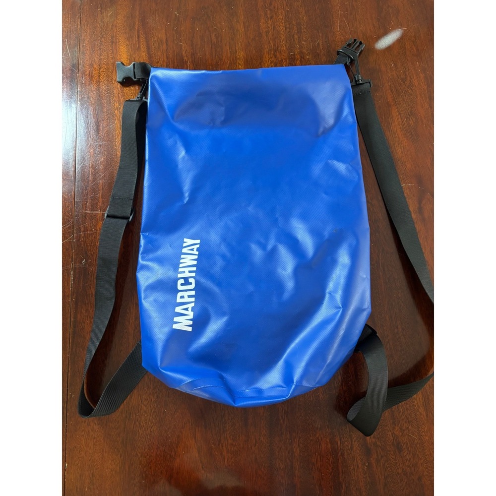 MARCHWAY Waterproof Dry Bag 20L Blue Roll Top Backpack Outdoor Water Sport Beach